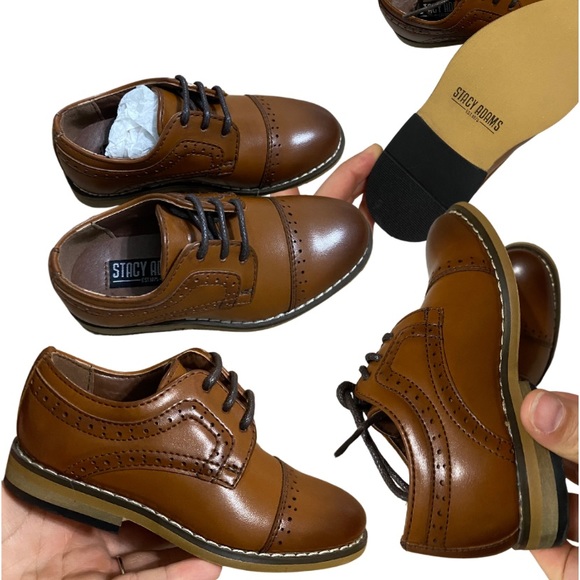 New Stacy Adams Baby Boys Lil Dickinson Oxford Shoes Available In 5M & 6M - Picture 1 of 4
